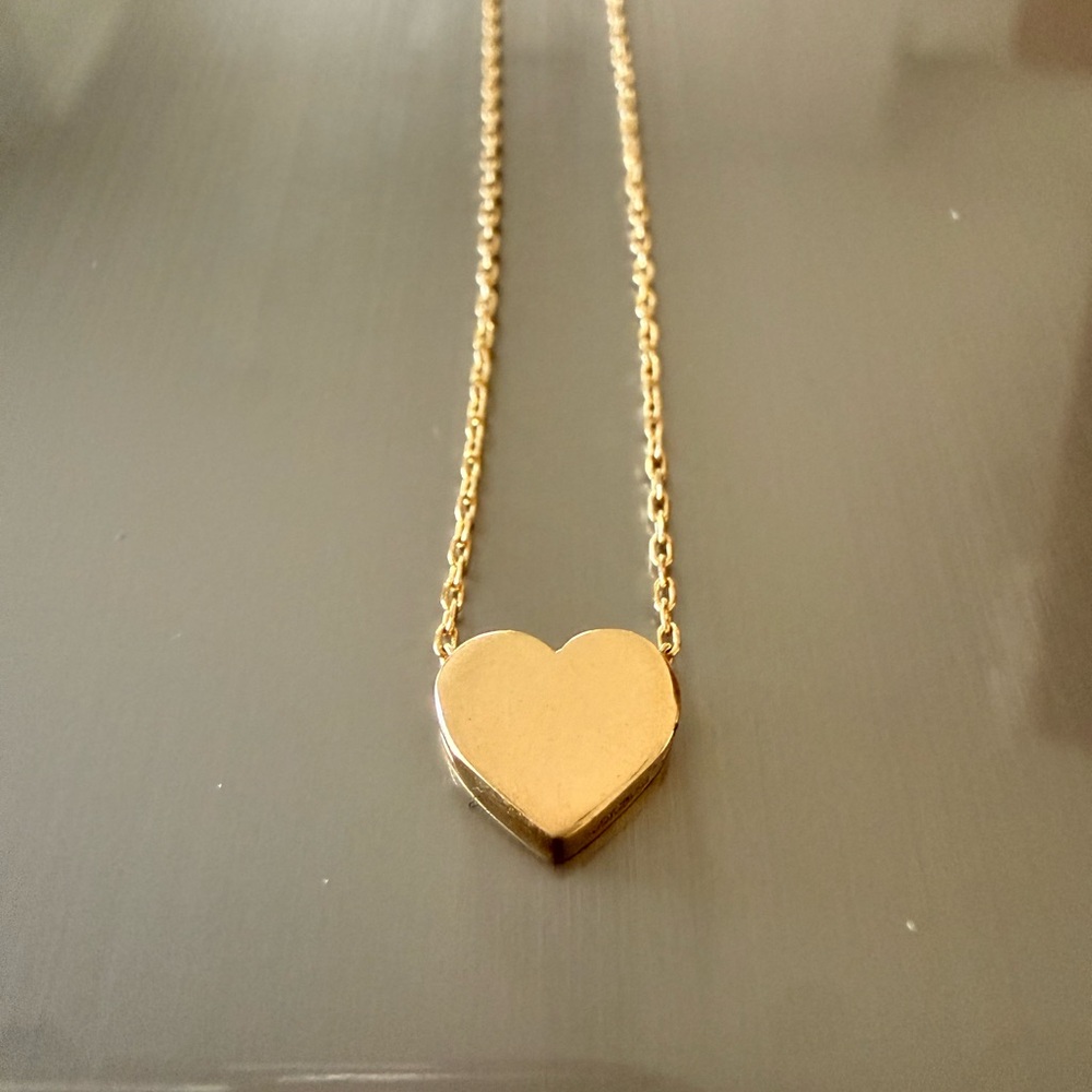 14K Gold Heart Pendant Necklace